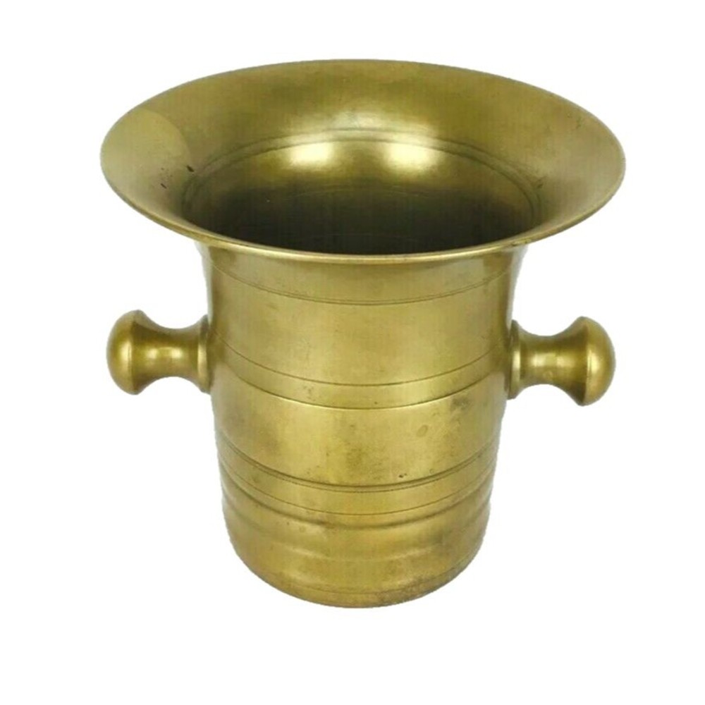 Antique 19th Century Heavy Brass Spittoon Pharmacy Apothecary Antique Mortar